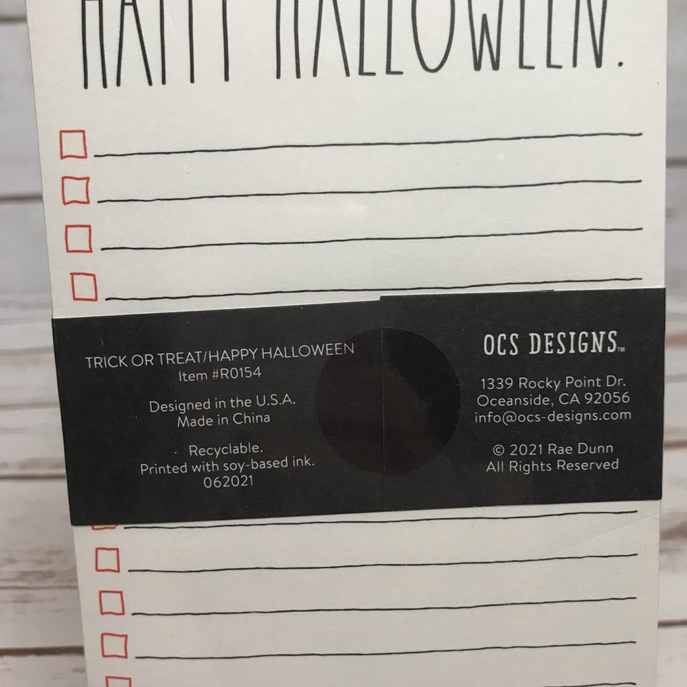 Rae Dunn TRICK OR TREAT Notepad Set - Picture 5 of 7